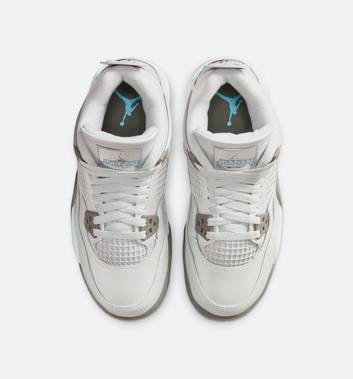 Air Jordan 4 Retro Blue Chill Big Kids' Sneakers - Photon Dust / Blue / White