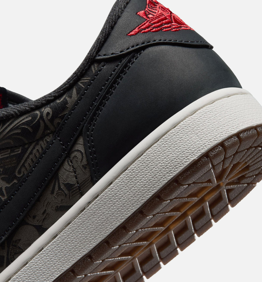 Air Jordan 1 Retro Low OG Laser Men's Shoes - Black / Varsity Red