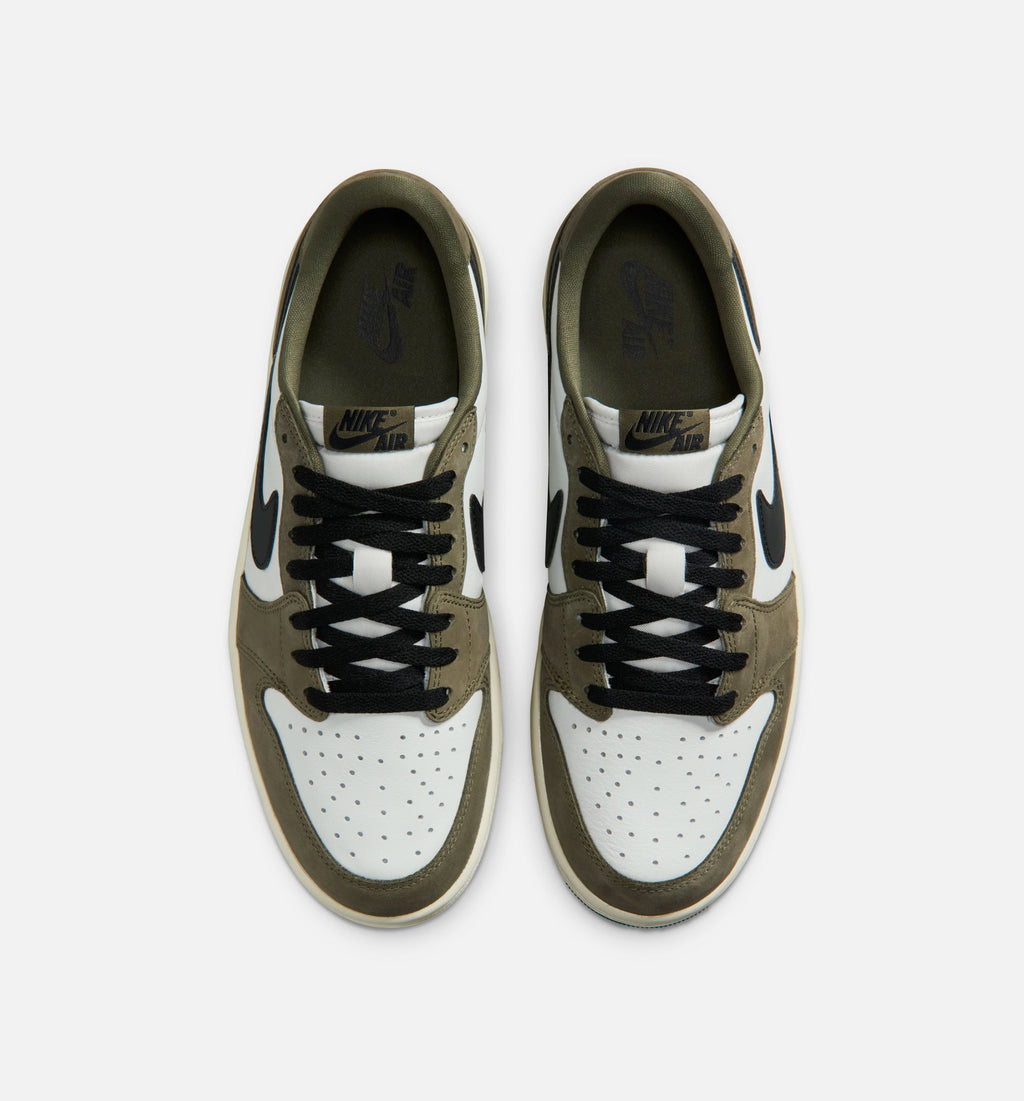 Air Jordan 1 Low OG Men's Shoes - Medium Olive / Summit White