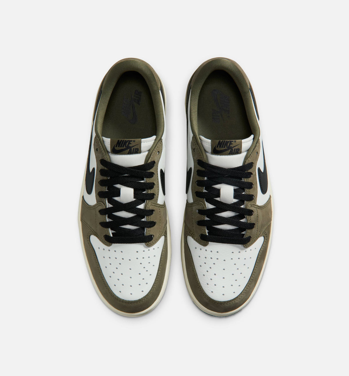 Air Jordan 1 Low OG Men's Shoes - Medium Olive / Summit White