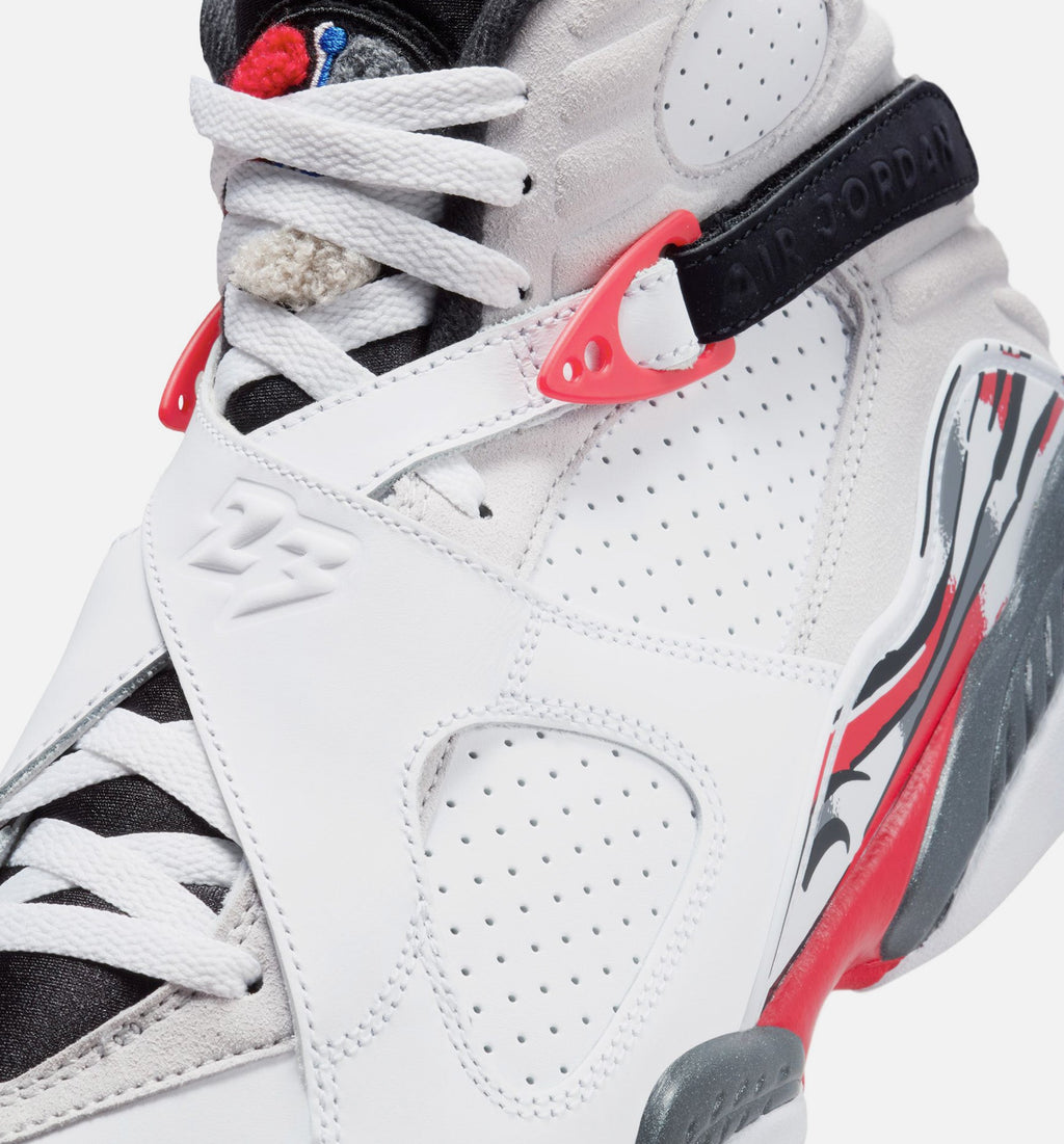 Air Jordan 8 Retro White & True Red Men's Shoes