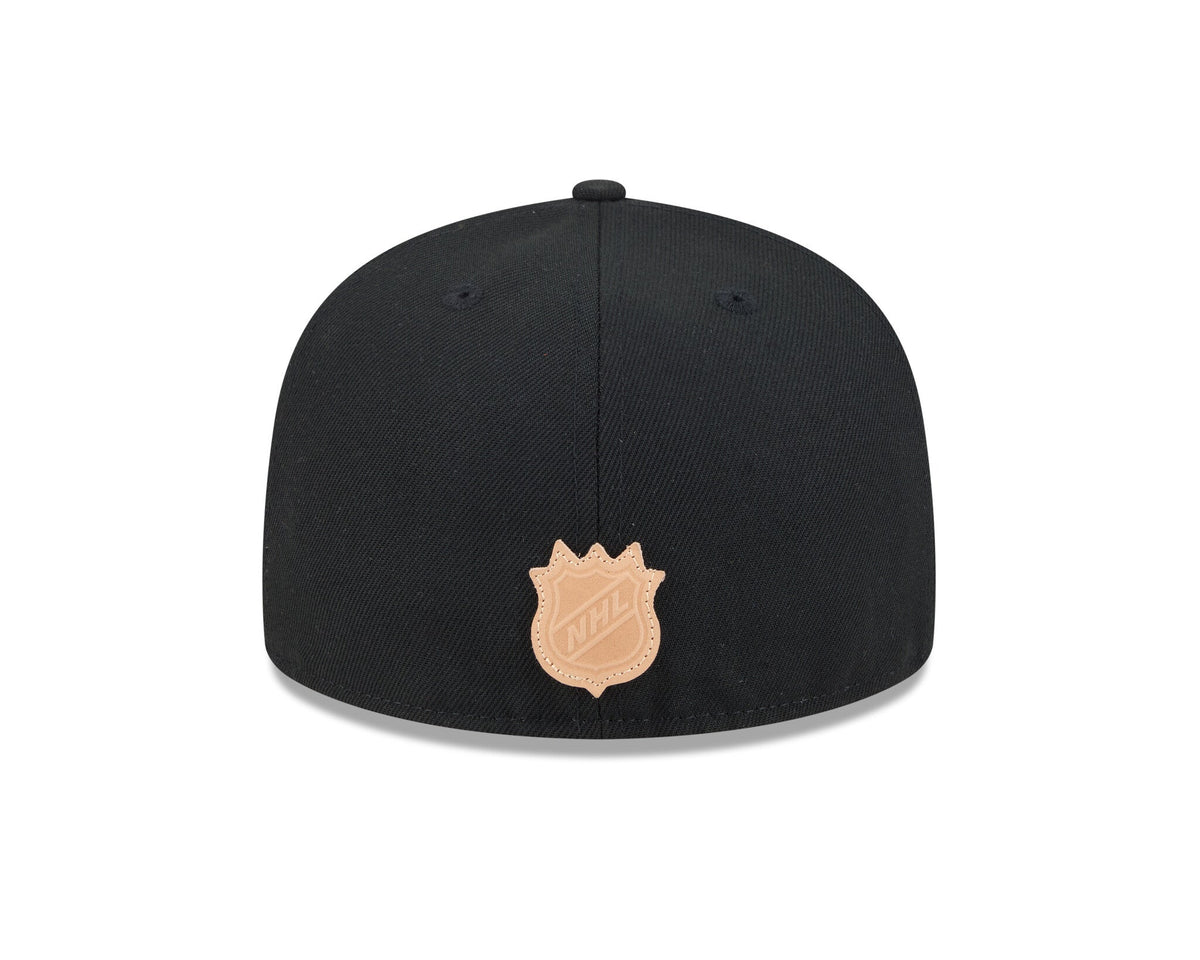 New Era 5950 Chicago Blackhawks Leather Visor Fitted Hat