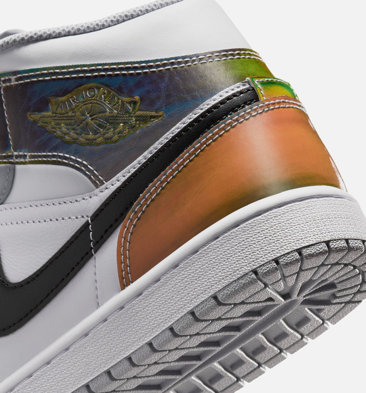 Air Jordan 1 Mid SE Men's Shoes - Black / White / Wolf Grey