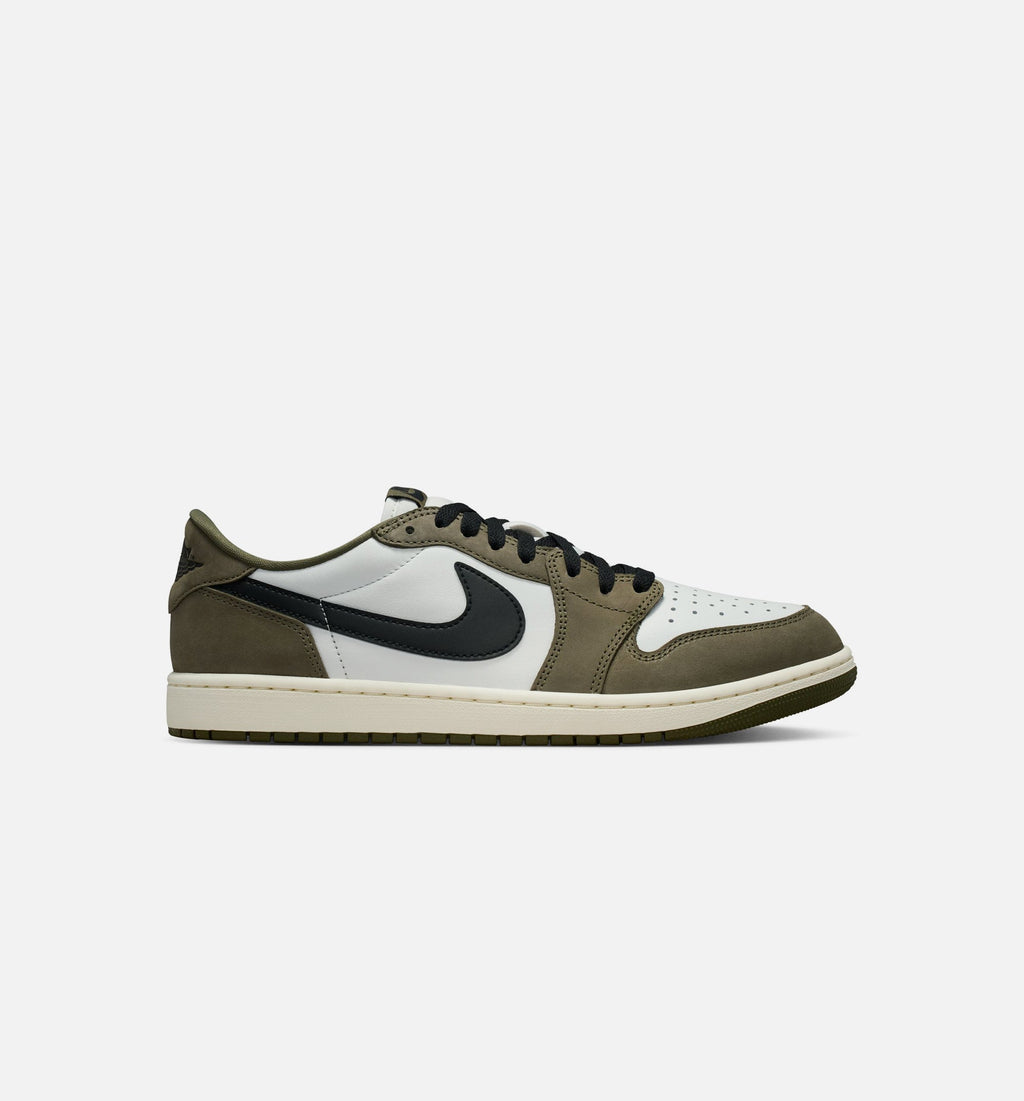 Air Jordan 1 Low OG Men's Shoes - Medium Olive / Summit White