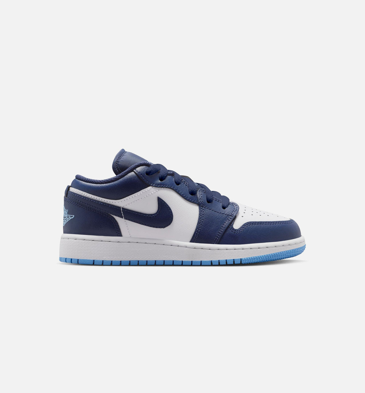 Air Jordan 1 Low Grade School Shoes – Midnight Navy / University Blue / White