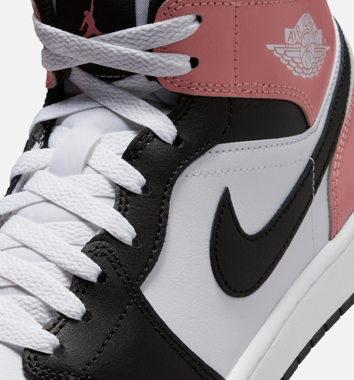 Air Jordan 1 Mid Men's Shoes - White / Rust Pink / Black