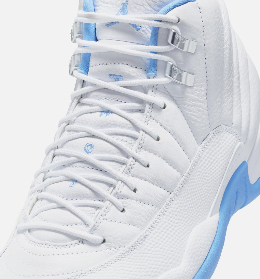 Air Jordan 12 Retro White & University Blue Men's Shoes