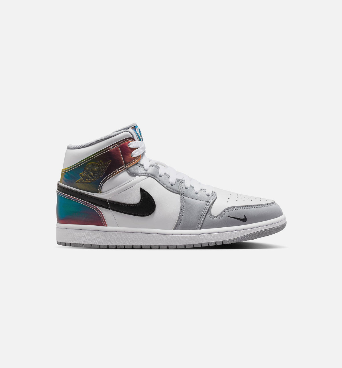 Air Jordan 1 Mid SE Men's Shoes - Black / White / Wolf Grey
