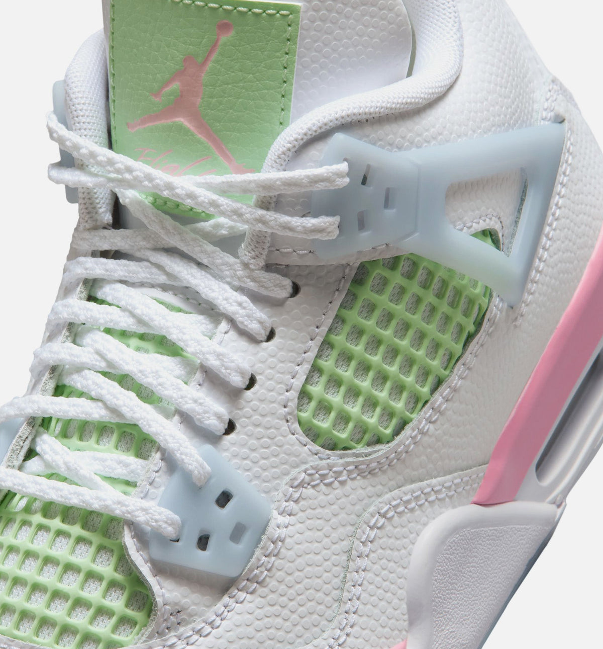 Air Jordan 4 Retro Medium Soft Pink Kids' Shoes - White/Pink/Blue