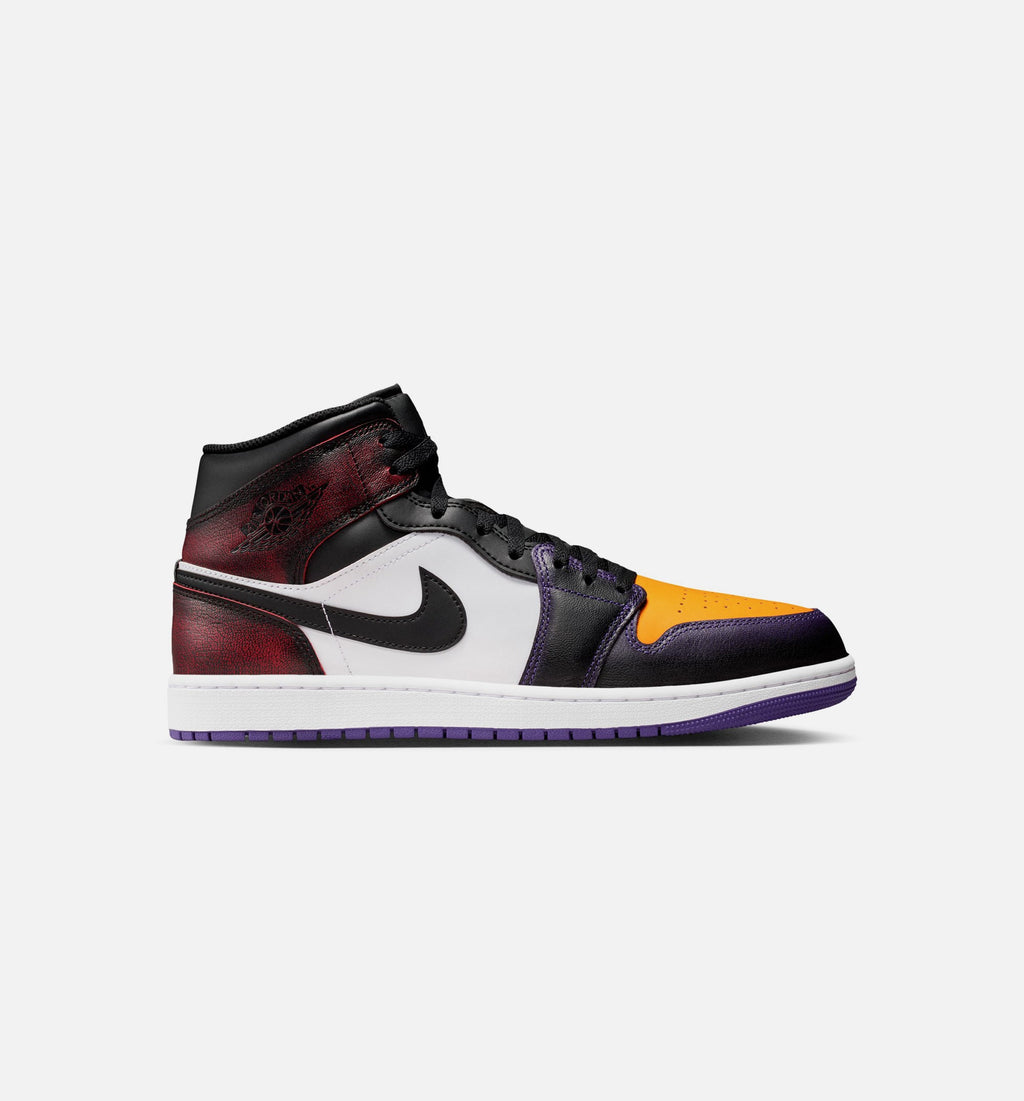Air Jordan 1 Mid SE Men's Shoes - True Red / White / Court Purple / Black