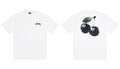 Stussy 8 Ball Cherry Front And Back Graphic Short Sleeve Tee