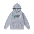 Trapstar Gothic Logo Green White Gray Fleece Hoodie
