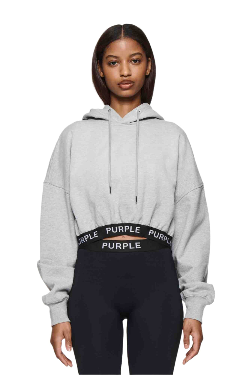 Heather Cropped Hoodie