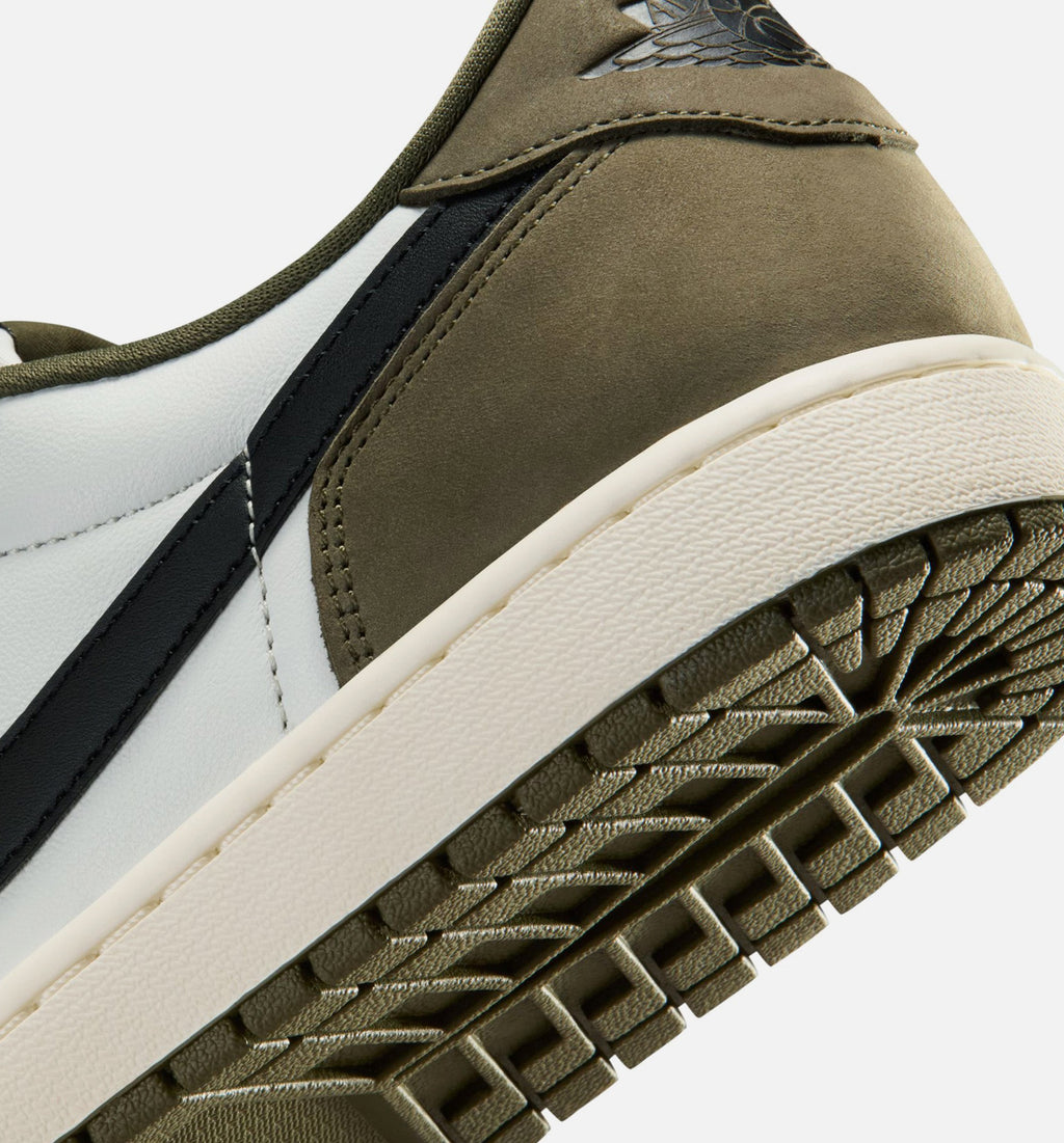 Air Jordan 1 Low OG Men's Shoes - Medium Olive / Summit White