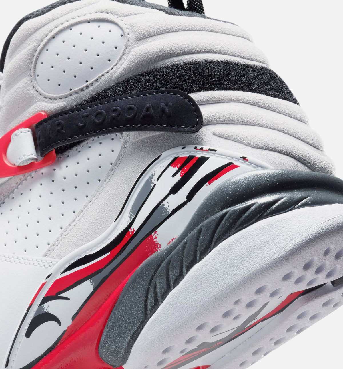 Air Jordan 8 Retro White & True Red Men's Shoes