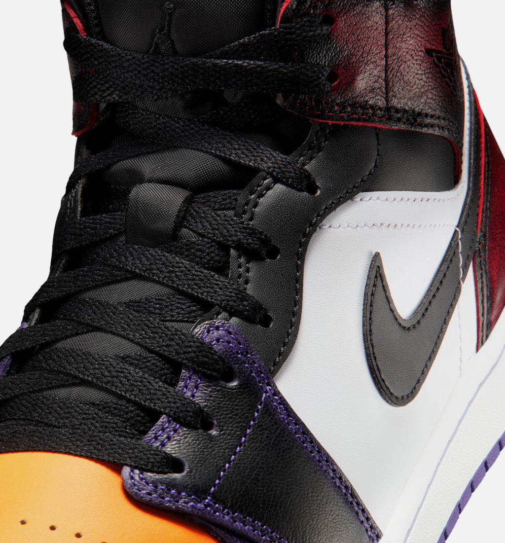 Air Jordan 1 Mid SE Men's Shoes - True Red / White / Court Purple / Black