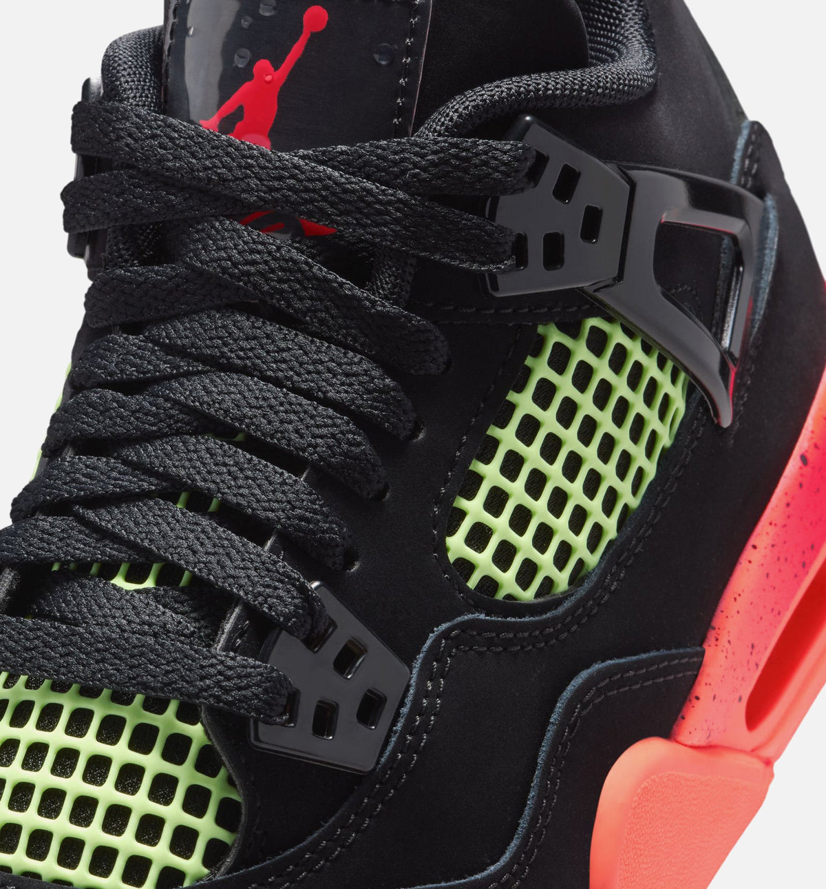 Air Jordan 4 Retro Black Infrared 23 Big Kids' Lifestyle Shoes - Black/Infrared 23/Bright Mango