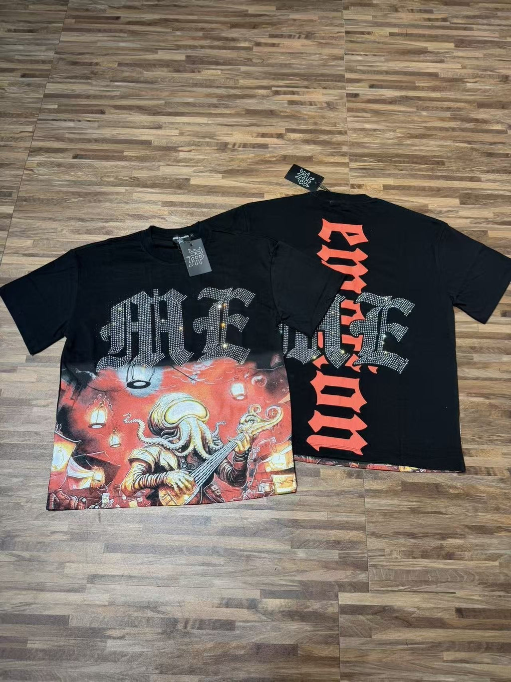 MIXED EMOTION Octopus Graphic Short-Sleeve T-Shirt