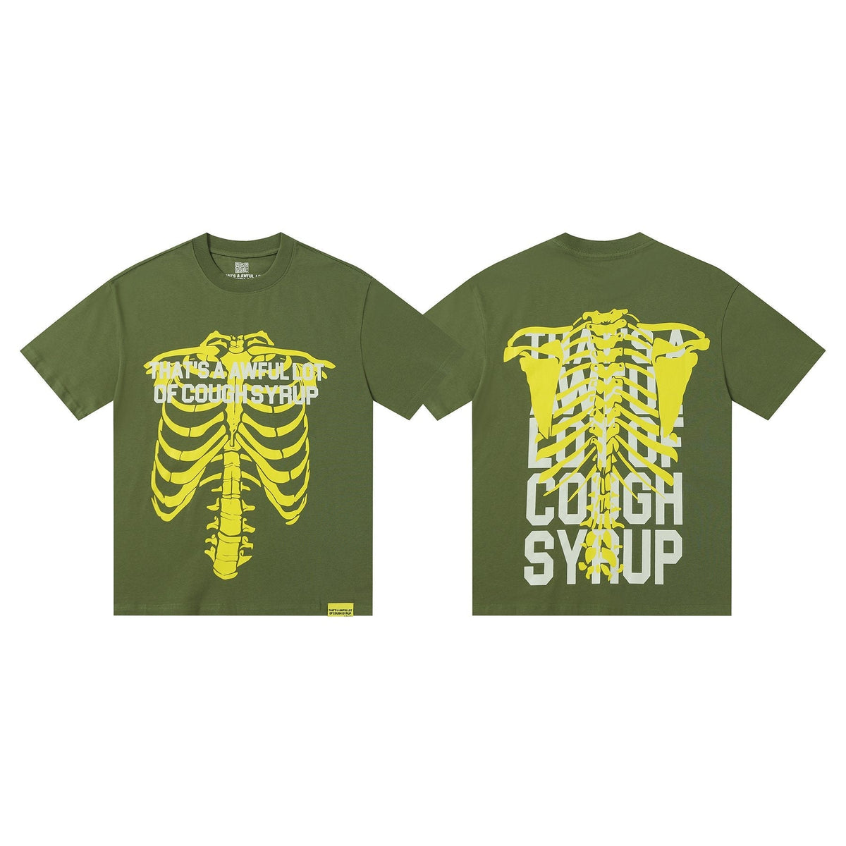THAT'S A AWFUL LOT OF COUGH SYRUP Ribcage Graphic T-Shirt