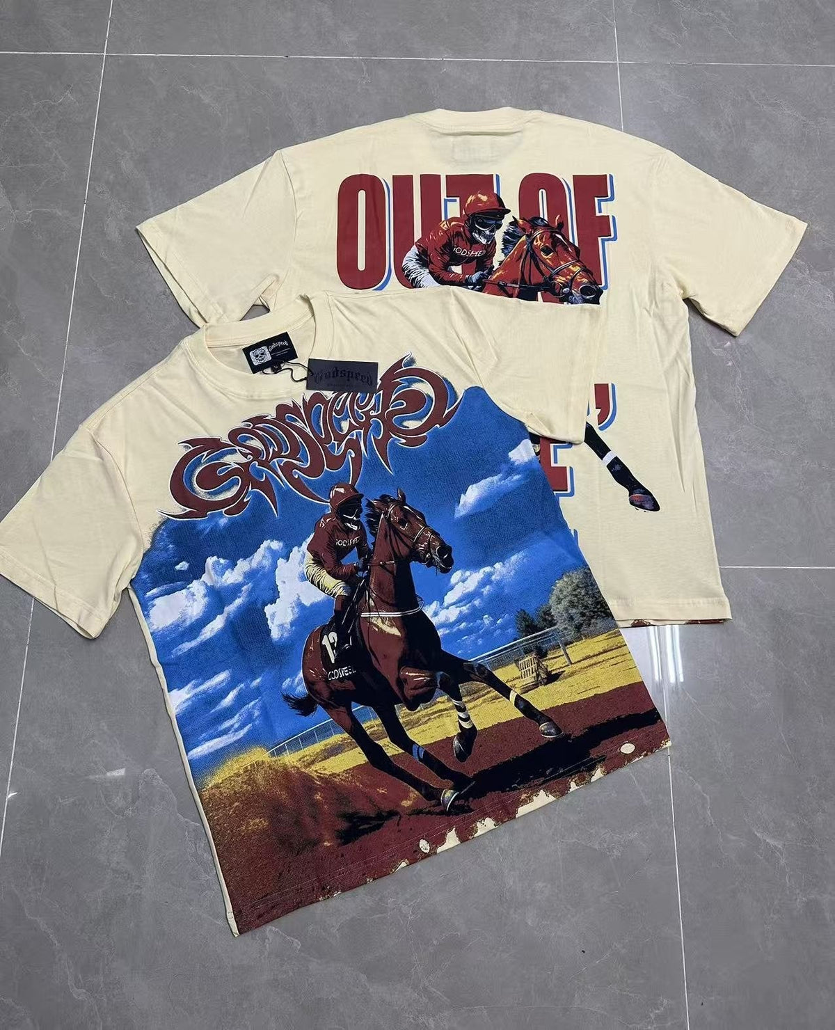 Godspeed Horse Racing Graphic T-Shirt