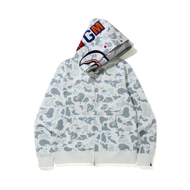 BAPE GM Shark Tiger Camo Zip Hoodie