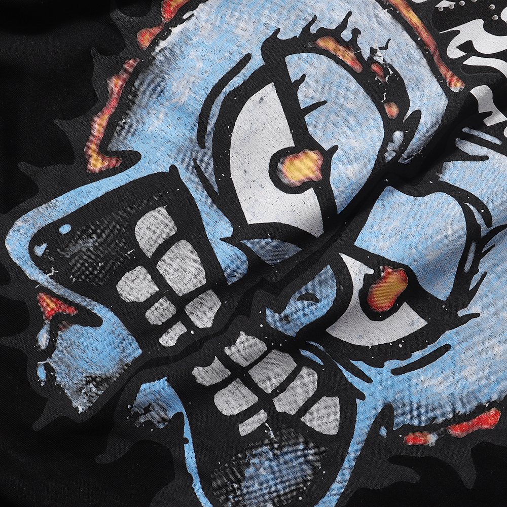 BKYS Revival Repent Skull Rhinestone Cropped T-Shirt