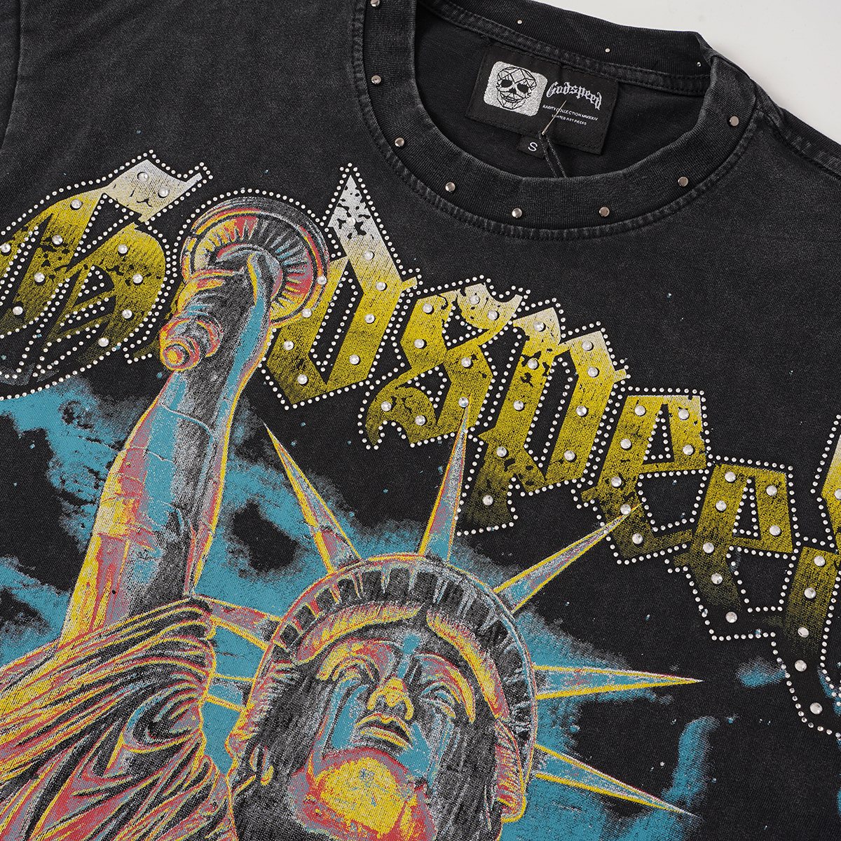 Godspeed Statue of Liberty Worldwide Graphic T-Shirt