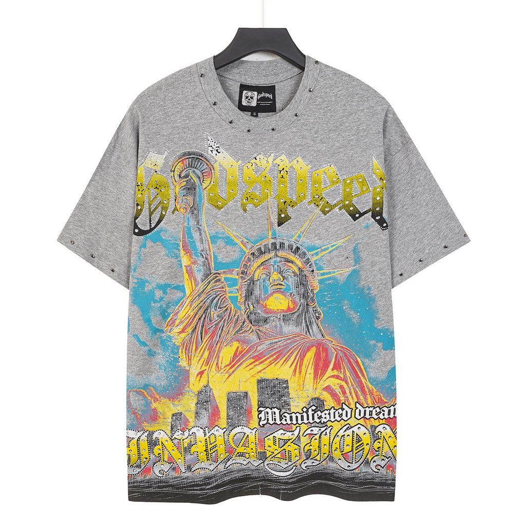 Godspeed Statue of Liberty Worldwide Graphic T-Shirt