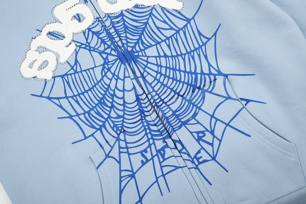 Sp5der Spiderweb Graphic Zip Hoodie