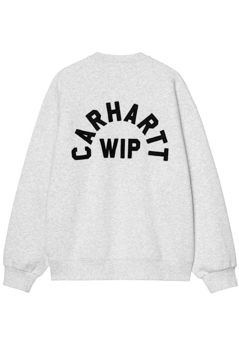 CARHARTT WIP ARCH SCRIPT SWEAT Ash Heather / Dark Navy Stone