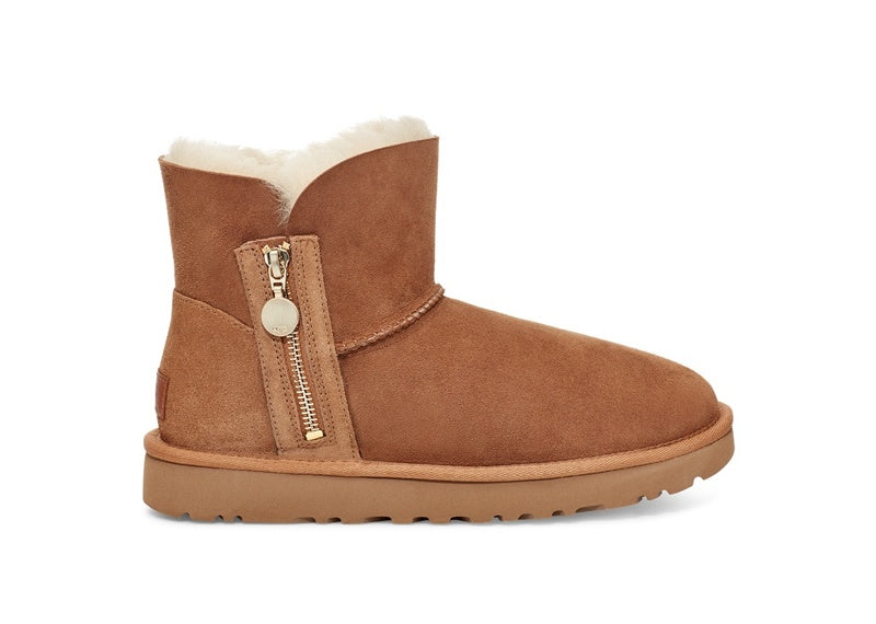 Chestnut Side Zip Ankle Boots — New Arrival | In Stock