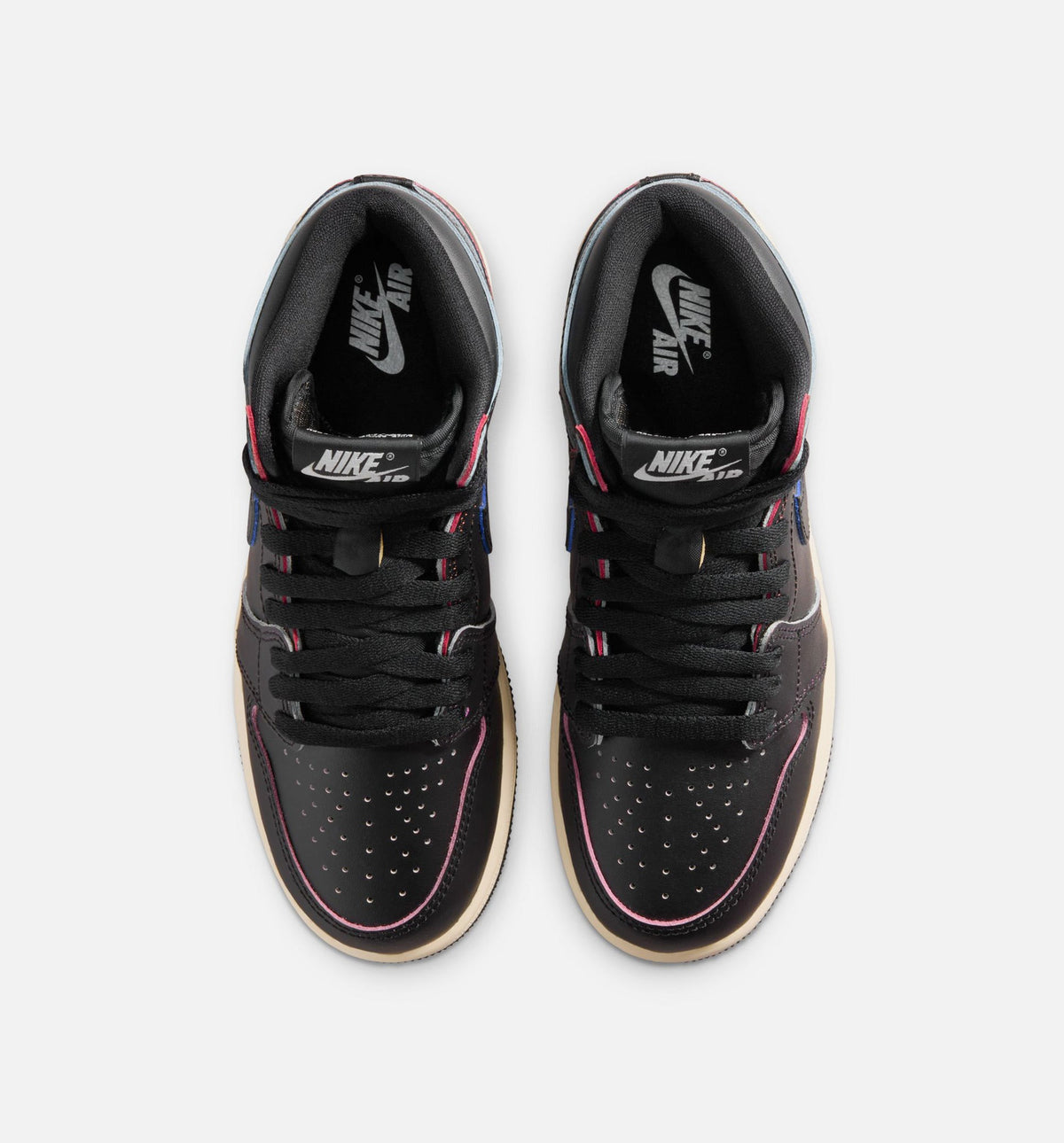 Air Jordan 1 Retro High OG Grade School Shoes - Black / Muslin