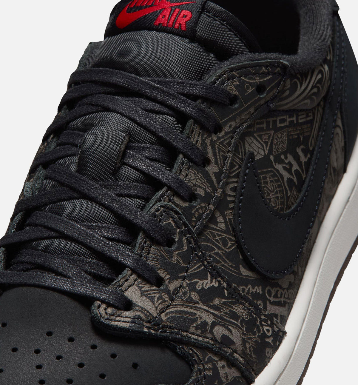 Air Jordan 1 Retro Low OG Laser Men's Shoes - Black / Varsity Red