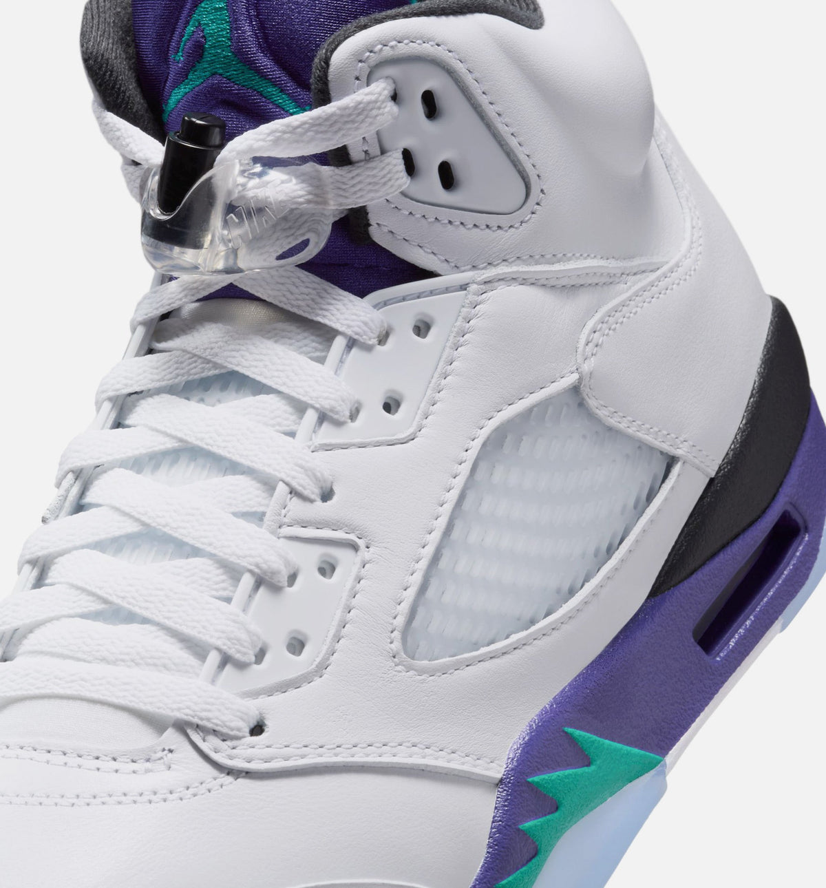 Air Jordan 5 Retro Grape Men's Lifestyle Shoes - White / New Emerald / Grape Ice / Black