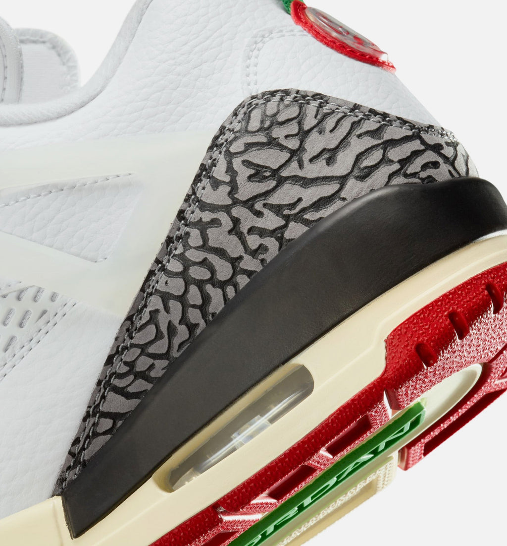 Spizike Low White, Black and Varsity Red Men's Sneakers