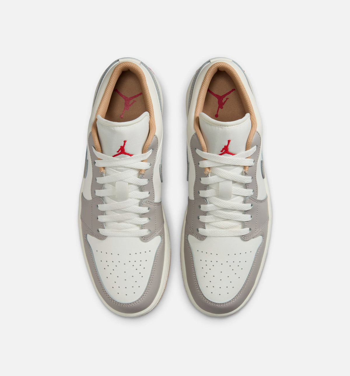 Air Jordan 1 Low Men's Shoes - Sail / Fire Red / College Grey / Hemp