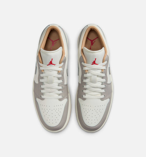 Air Jordan 1 Low Men's Shoes - Sail / Fire Red / College Grey / Hemp