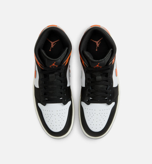 Air Jordan 1 Mid Men's Shoes - Starfish / White / Sail / Black