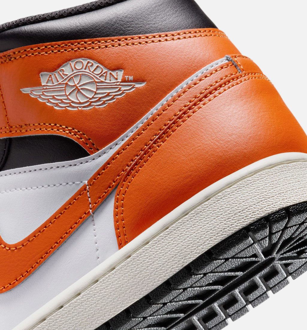 Air Jordan 1 Mid Men's Shoes - Starfish / White / Sail / Black