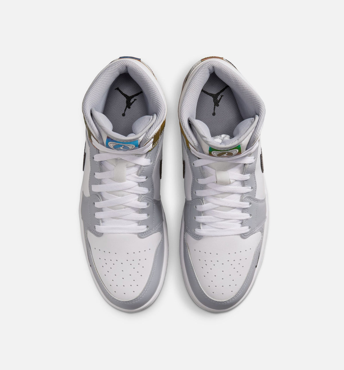 Air Jordan 1 Mid SE Men's Shoes - Black / White / Wolf Grey