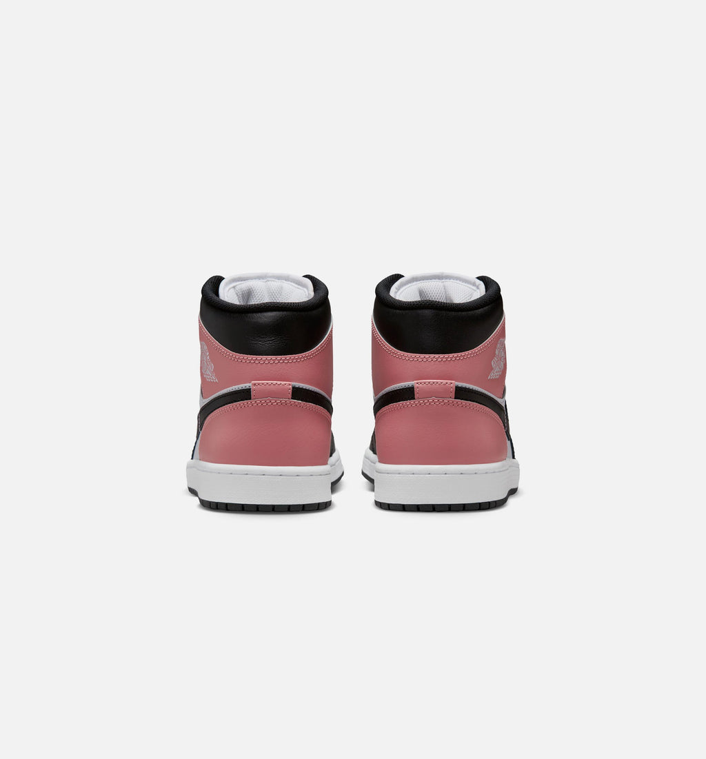 Air Jordan 1 Mid Men's Shoes - White / Rust Pink / Black