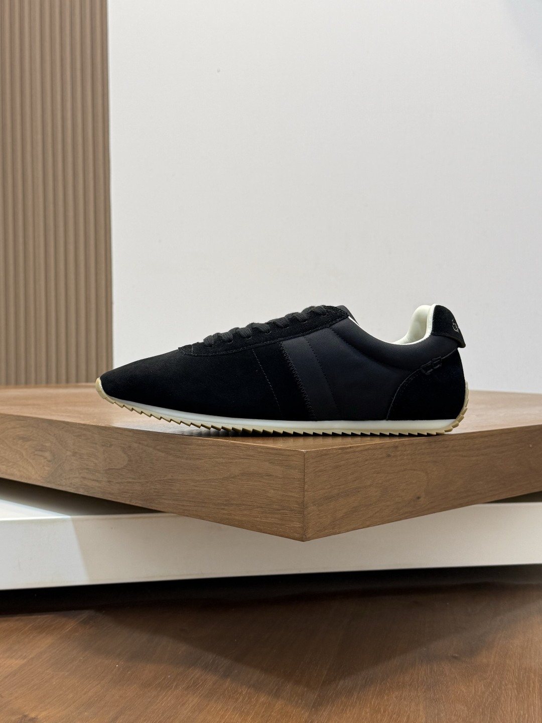 Loro Piana Black Suede Low-Top Sneakers