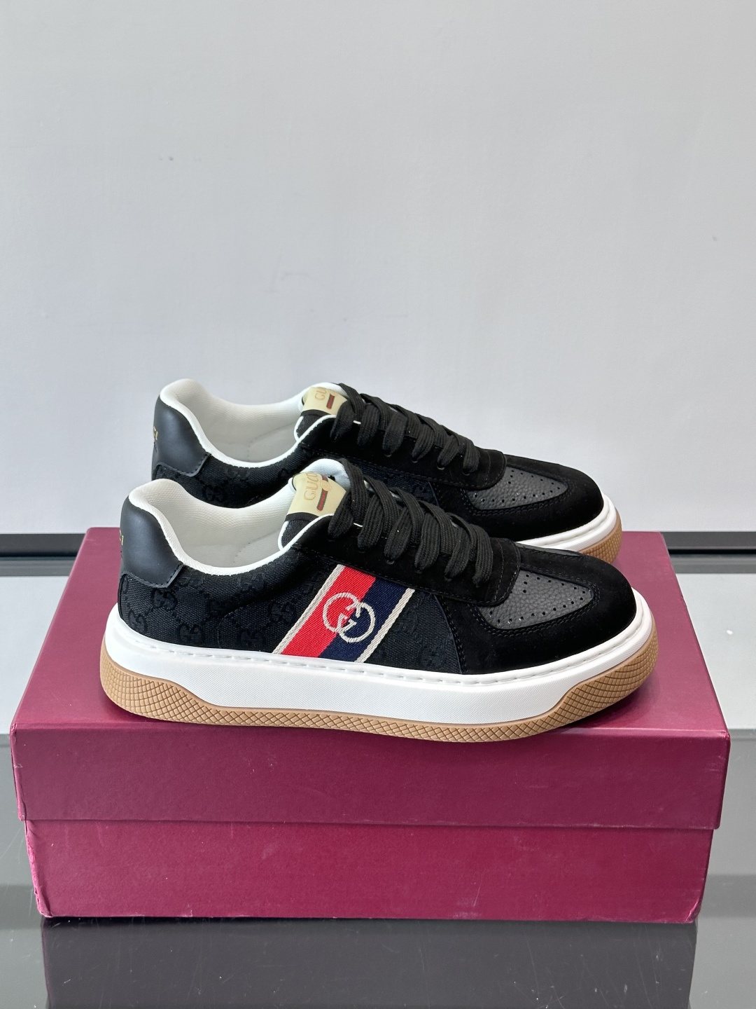Gucci Black Stripe Sneakers