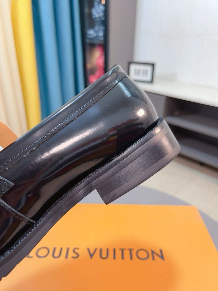 Louis Vuitton Black Buckle Loafers - Low Stacked Heel