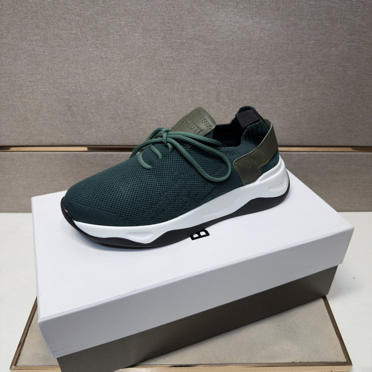 Berluti Men's Dark Green Low-Top Sneakers
