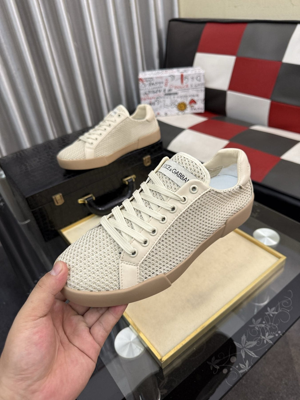Dolce & Gabbana Perforated Low-Top Sneakers