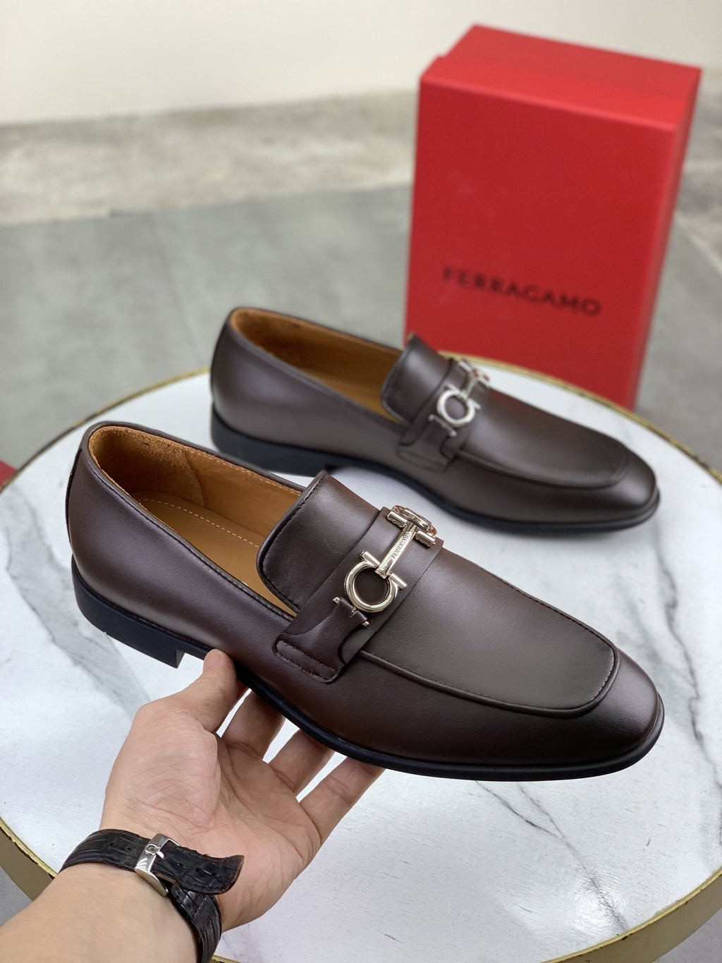 Salvatore Ferragamo Metal Bit Loafers