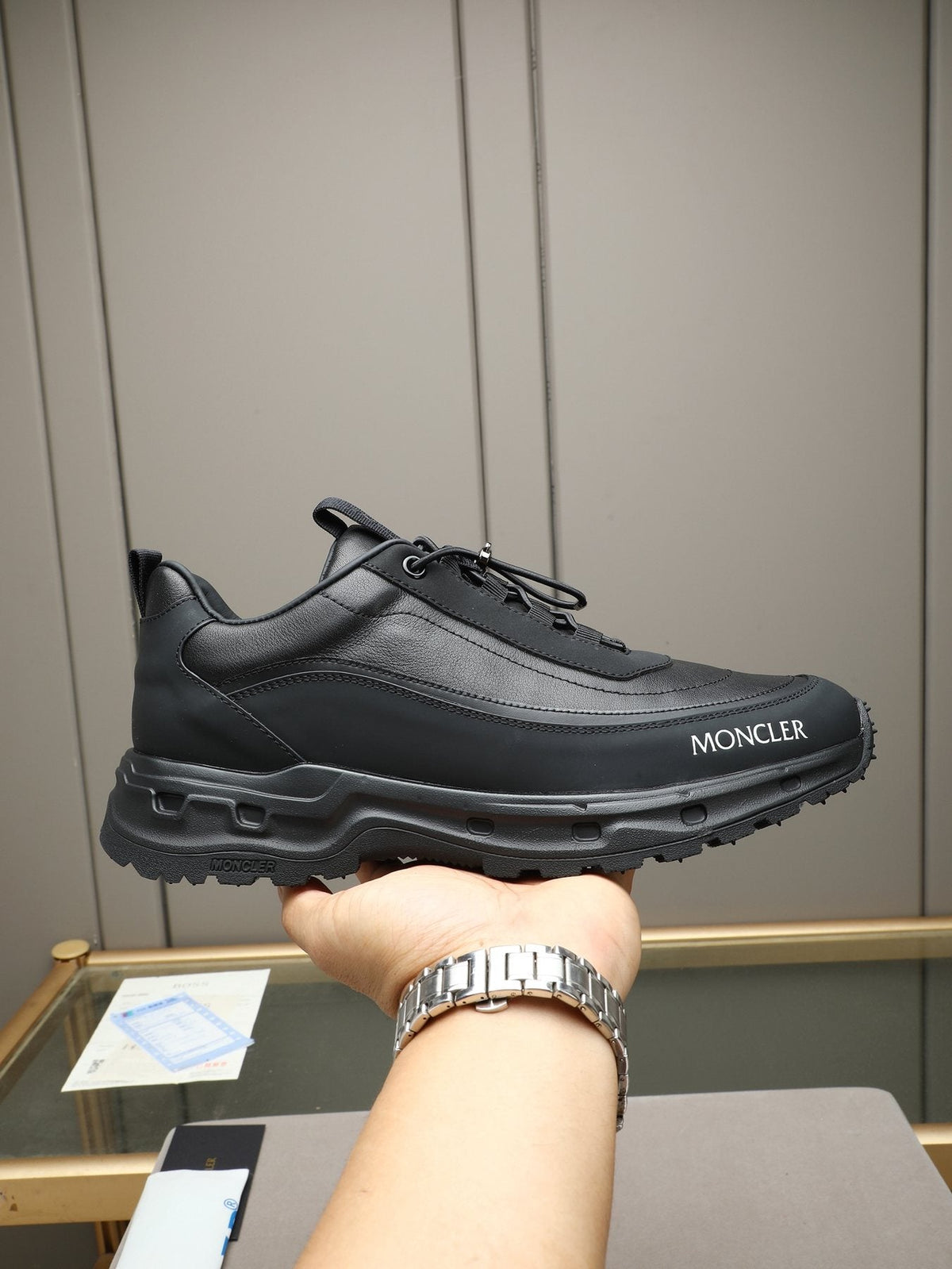 Moncler Chunky-Sole Lace-Up Sneakers