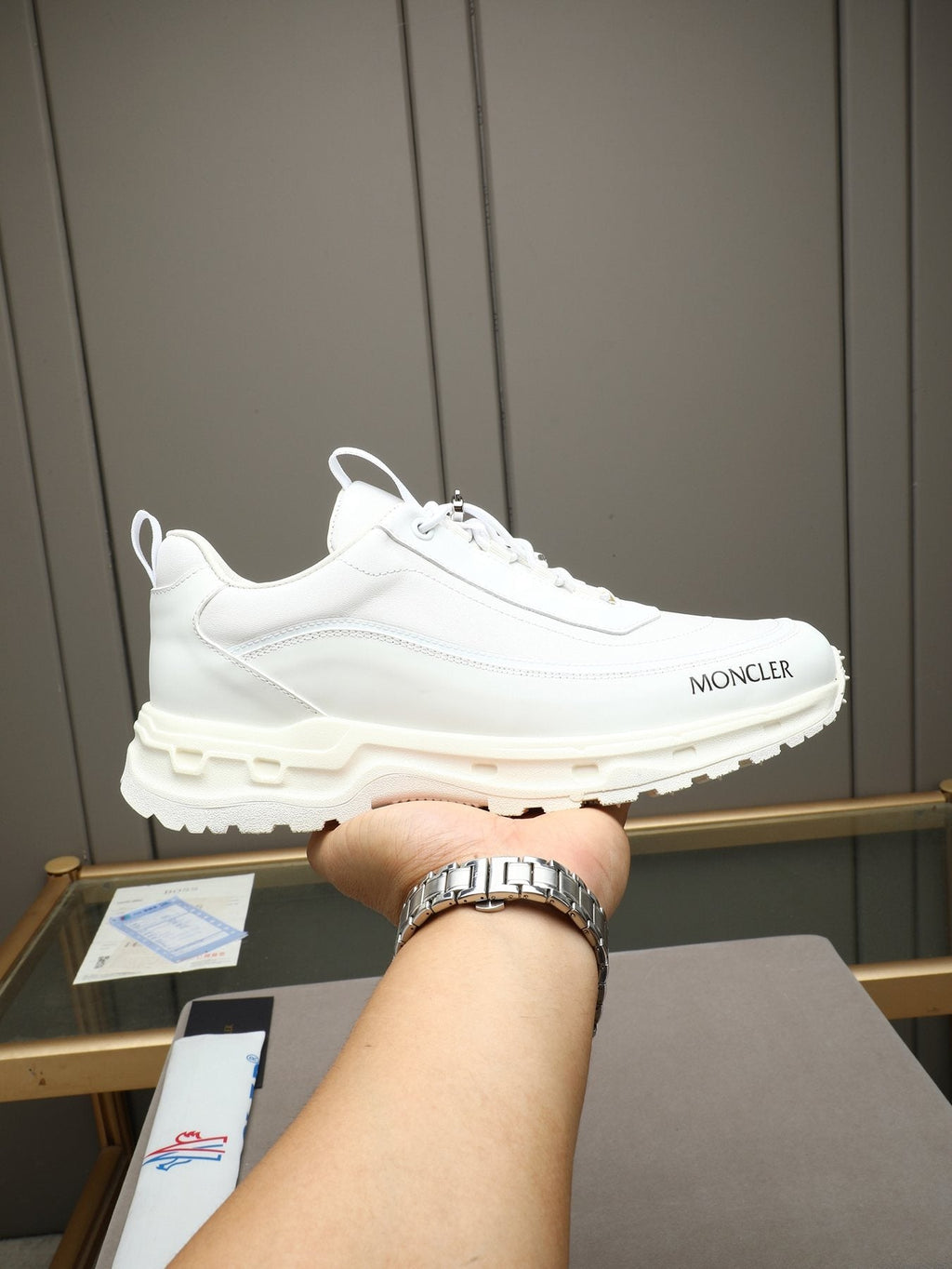 Moncler Chunky-Sole Lace-Up Sneakers
