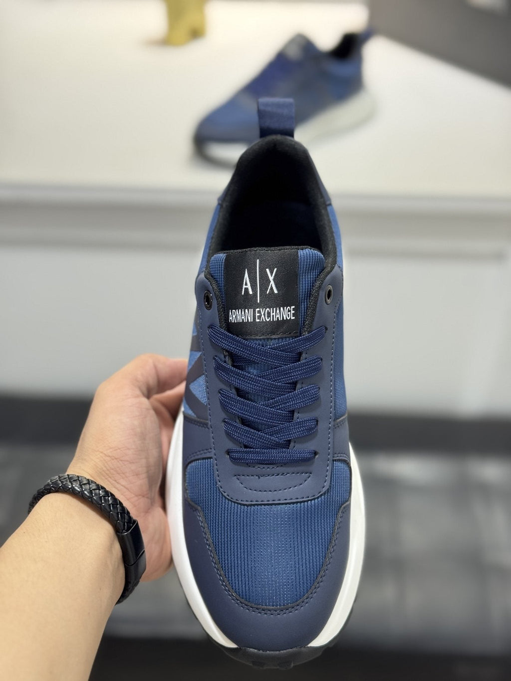 Armani Men's Graphic Side Lace-Up Sneakers